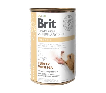 Brit GF Veterinary Diet Dog Hepatic, mokra karma dla psów z chorobami wątroby, 400g