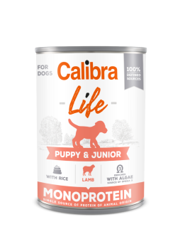 Calibra Dog Life Puppy & Junior, mokra karma dla młodych psów, 400g