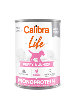Calibra Dog Life Puppy & Junior Chicken, mokra karma w puszce dla szczeniąt, 400 g
