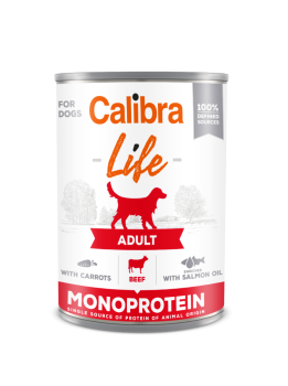 Calibra Dog Life Adult Beef & Carrots, mokra karma dla dorosłych psów, 400 g