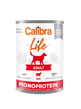 Calibra Dog Life Adult Beef & Carrots, mokra karma dla dorosłych psów, 400 g