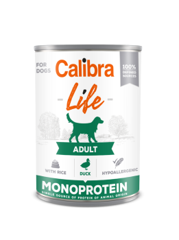 Calibra Dog Life Adult Duck with Rice, mokra karma dla dorosłych psów, 400g