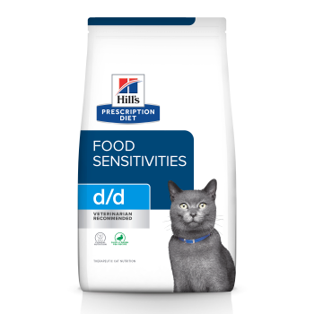 Hill's PD d/d Food Sensitivities Duck Green Pea, sucha karma dla kotów z nietolerancją pokarmową, 1,5 kg