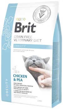 Brit GF Veterinary Diet Cat Obesity, sucha karma dla otyłych kotów, 2kg