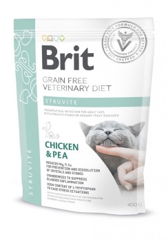 Brit GF Veterinary Diet Cat Struvite, sucha karma dla kota z kamieniami w pęcherzu, 400 g
