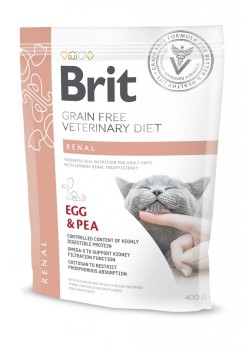 Brit GF Veterinary Diet Cat Renal, sucha karma dla kota z chorymi nerkami, 400 g