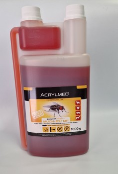 Acrylmed Muchex MP, bordowy płyn owadobójczy na muchy i komary, 500 g