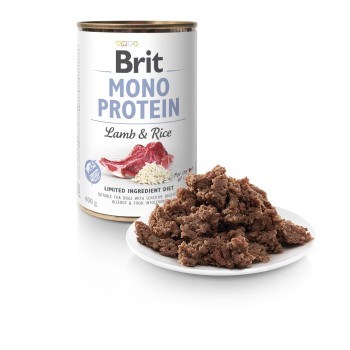 Brit Mono Protein Lab & Rice , monobiałkowa mokra karma dla psa, 400 g