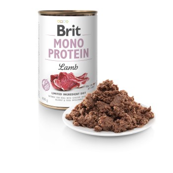 Brit Mono Protein Lamb, mokra karma z jagnięciną dla psów, 400 g