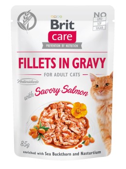 Brit GF Cat Savory Salmon, saszetki z łososiem dla kota, 85 g