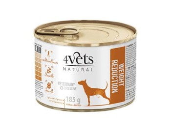 4Vets Natural Dog Weight Reduction, mokra karma dla psów z nadwagą, 185g