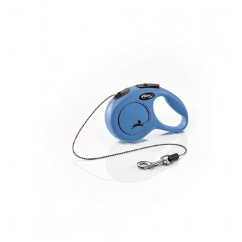 Flexi Classic XS, smycz dla psa do 8 kg, niebieska, linka, 3 metry