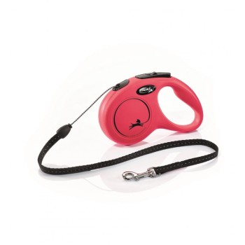 Flexi Classic S, smycz dla psa do 12 kg, czerwona, linka, 5 metrów