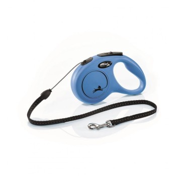 Flexi Classic S, smycz dla psa do 12 kg, niebieska, linka, 5 metrów