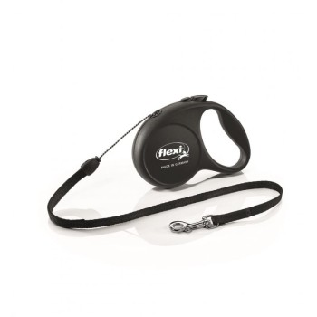 Flexi Fun S, smycz dla psa do 12 kg, czarna, linka, 5 metrów