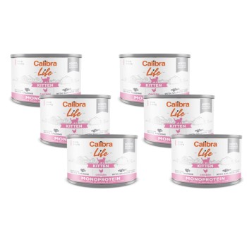 Calibra Cat Life Kitten Chicken, karma w puszce dla kociąt,  6 x 200 g