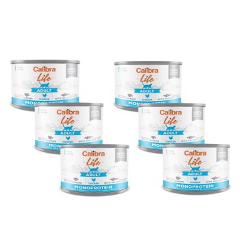 Calibra Cat Life Adult Chicken, mokra karma dla dorosłych kotów, 6 x 200 g