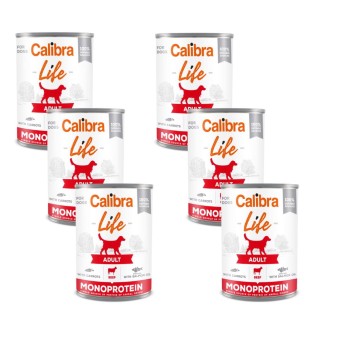 Calibra Life Adult Beef with carrots, mokra karma dla dorosłych psów, 6 x 400 g