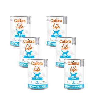 Calibra Life Monoprotein Chicken & Rice, mokra karma dla psów, 6 x 400 g