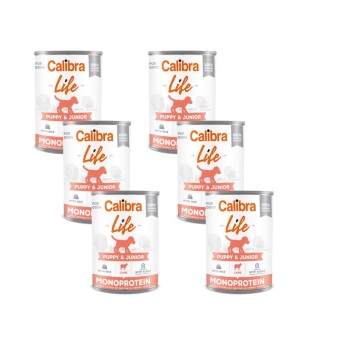 Calibra Dog Life Puppy & Junior Lamb with rice, karma w puszce dla wrażliwych szczeniąt, 6 x 400 g