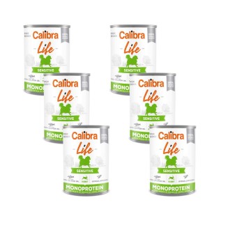 Calibra Life Sensitive Monoprotein Rabbit, karma w puszce dla wrażliwych psów, 6 x 400 g