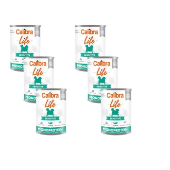 Calibra Life Sensitive Monoprotein Salmon, karma w puszce dla wrażliwych psów, 6 x 400 g