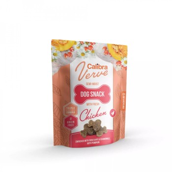 Calibra Dog Verve Semi-Moist Snack, zdrowotny przysmak dla psów, 150 g