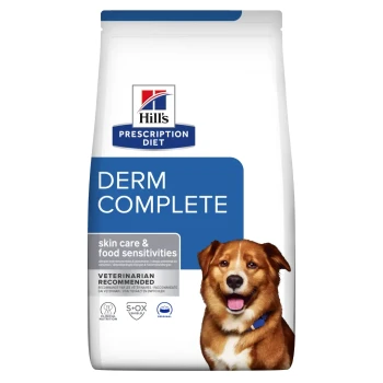 Hill's Prescription Diet Canine Derm Complete, sucha karma dla psów z alergiami skórnymi, 1,5 kg