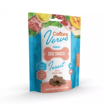 Calibra Dog Verve Crunchy Snack Insect Lamb, zdrowotny przysmak dla psów, 150g