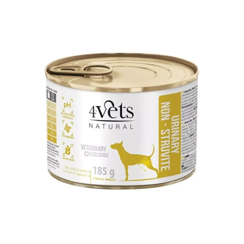 4Vets Natural Dog Urinary Non-Struvite 185 g puszka — mokra karma dla psa na kamienie w pęcherzu