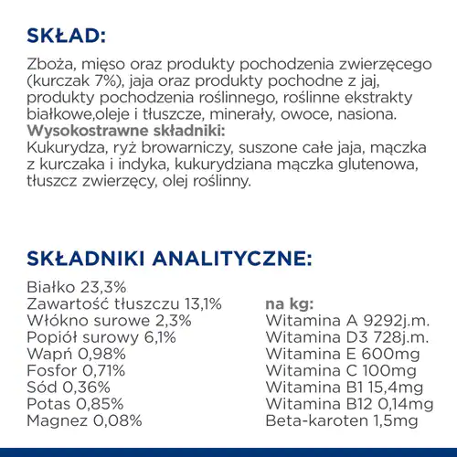 Skład Hills PD i/d Digestive Care 1,5 kg - karma dla psa ze schorzeniami żołądkowo-jelitowymi