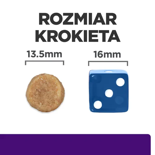 Rozmiar krokieta - Hill's PD Canine u/d 10 kg- karma dla psa z chorobami pęcherza moczowego