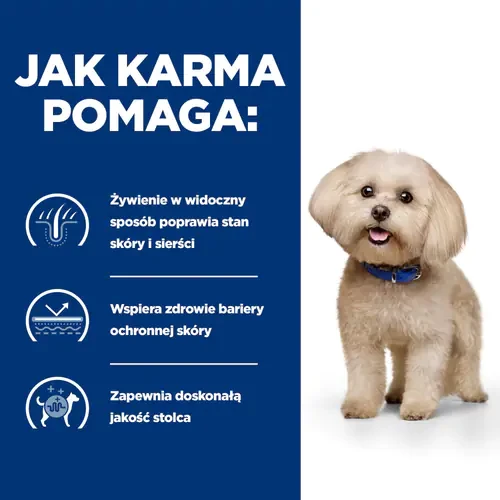 Jak pomaga Hill's PD z/d Mini Food Sensitivities — karma dla psa z alergią skórną i nadwrażliwością pokarmową