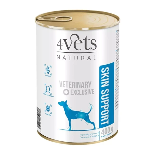 4Vets Natural Dog Skin Support 400 g puszka — mokra karma dla psa z problemami dermatologicznymi
