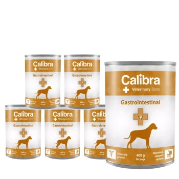 Calibra VD Dog Gastro Intestinal, mokra karma w puszce dla psów z problemami trawiennymi,  6 x 400g