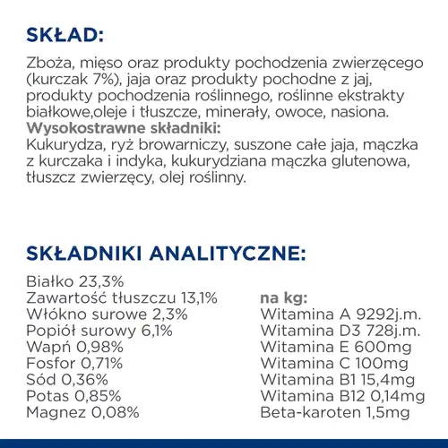 Skład Hill's PD Canine i/d 4 kg — sucha karma dla psa z zaburzeniami żołądkowo — jelitowymi