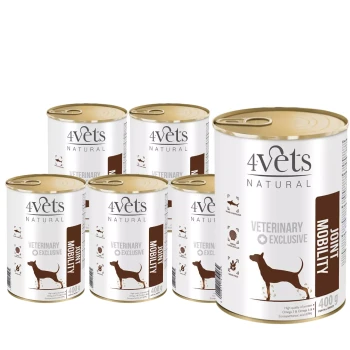 4Vets Natural Dog Joint Mobility, karma dla psa wpierająca zdrowe stawy, 6 x 400 g