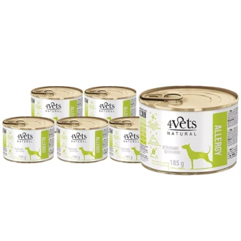 4Vets Natural Dog Allergy Lamb, hipoalergiczna karma dla psa, 6 x 185g