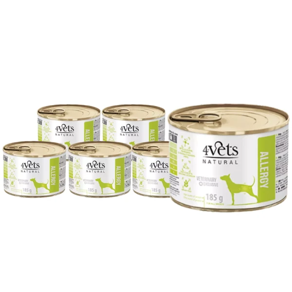 4Vets Natural Dog Allergy Lamb New 6 x 185g - hipoalergiczna karma dla psa