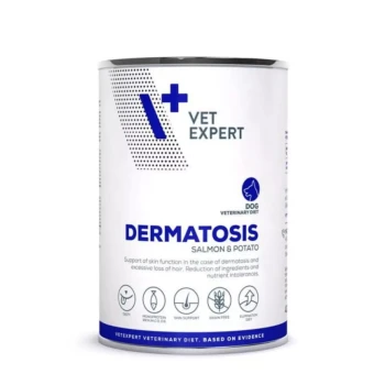 VetExpert 4T Dermatosis Salmon Potato, mokra karma dla psów z problemami dermatologicznymi, 400g