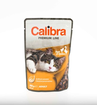 Calibra Premium Cat Adult Duck & Chicken, mokra karma dla dorosłego kota, 100g