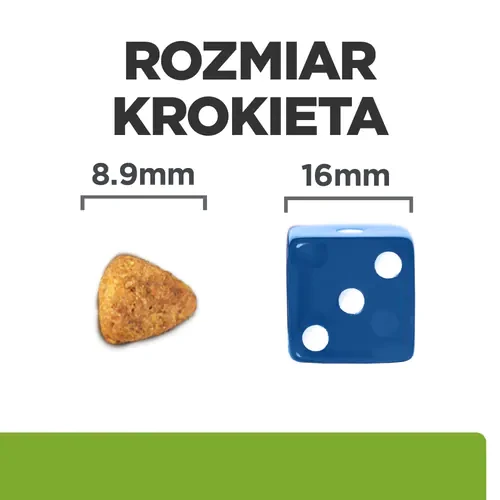Rozmiar krokieta Hill's PD Metabolic Mini Canine 1 kg - karma dla psa z nadwagą
