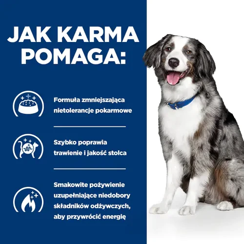 Jak pomaga Hill's PD Canine i/d digestive sensitive 12 kg - karma dla psa na schorzenia żołądkowo-jelitowe