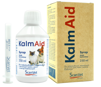 ScanVet KalmAid Syrop, suplement uspokajający dla psów i kotów, 250 ml