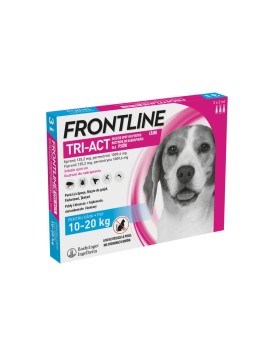 Boehringer Frontline Tri-Act Pies M, preparat od pcheł i kleszczy dla psów 10-20 kg, 3 sztuki