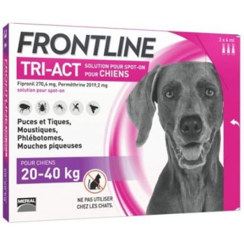 Boehringer Frontline Tri-Act Pies L, preparat od pcheł i kleszczy dla psów 20-40 kg, 3 sztuki