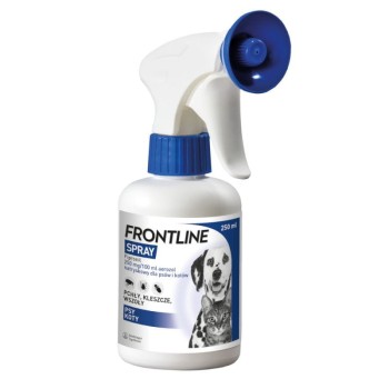 Boehringer Frontline Spray, przeciw pchłom i kleszczom dla psów i kotów, 250ml