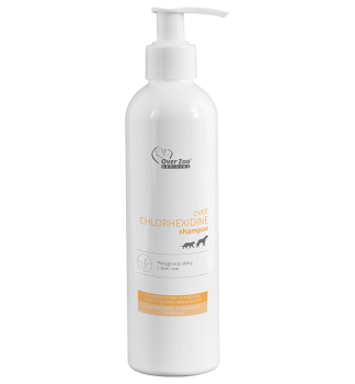 Over Chlorhexidine Shampoo,  przeciwbakteryjny szampon dla psów i kotów, 250 ml