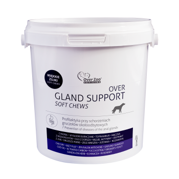 Over Gland Support, żujki dla psów z problemami gruczołów okołoodbytowych, 450 g (około 90 sztuk)