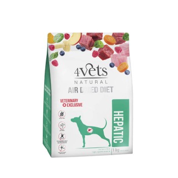 4Vets Natural Dog Hepatic, sucha karma dla psów z chorobami wątroby, 1 kg